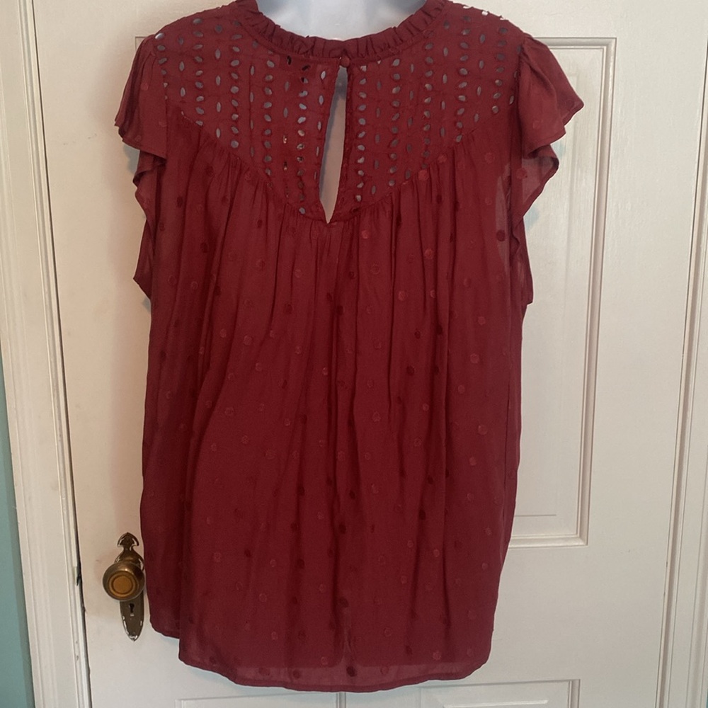 Torrid Eyelet Ruffle Sleeve Top - Picture 6 of 10